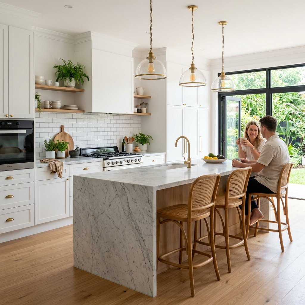 White modern kitchen painting and renovation project
